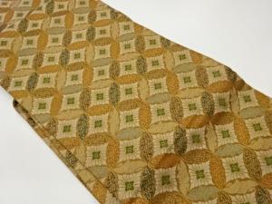 七宝繋ぎに鳥・襷模様織出し名古屋帯